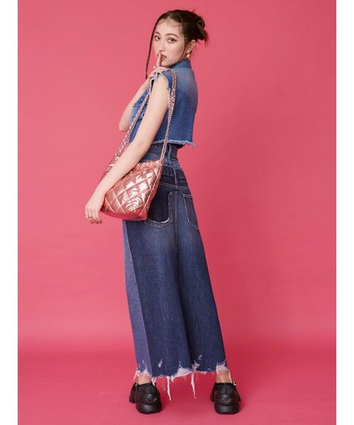 EVRIS(エヴリス)の「リメイクデザインロングデニムスカート(デニムスカート・レディース・ライトブルー/インディゴブルー・MEDIUM/SMALL)」の10枚目の写真