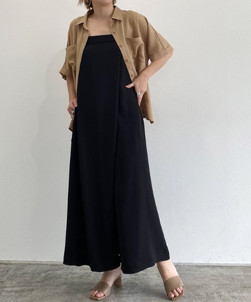 RASW（ラス）の「[RASW]ドレープアシメオールインワン（つなぎ/オールインワン・レディース・ブラック/ネイビー・M）」の12枚目の写真