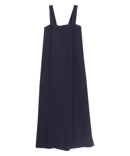 アシメドレープオールインワン　チャコールグレー アシメドレープオールインワン