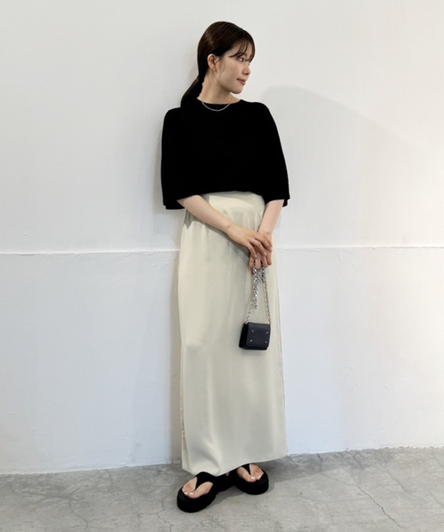 plage（プラージュ）の「ウォッシャブル シルク クルーネック プル