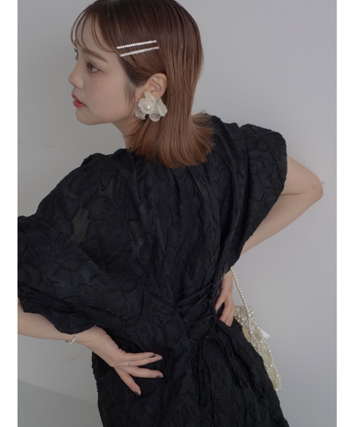 JUMELLE(ジュメロ)の「累計2500枚突破【結婚式/オケージョン】jacquard dress(ワンピース・レディース・ブラック/ピンク/アイボリー・FREE)」の22枚目の写真
