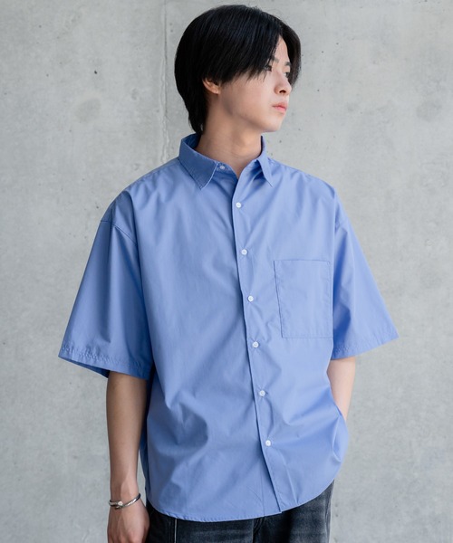 SINSS（シンス）の「Wide silhouette HS shirt / ワイドシルエットHSシャツ（シャツ/ブラウス・メンズ・ネイビー/サックスブルー/ライトグレー/ホワイト/ブラック・SMALL/MEDIUM/LARGE）」の12枚目の写真