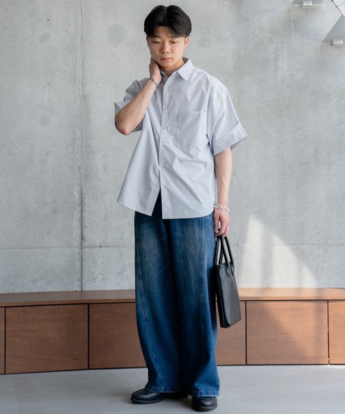 セール】Wide silhouette HS shirt / ワイドシルエットHSシャツ