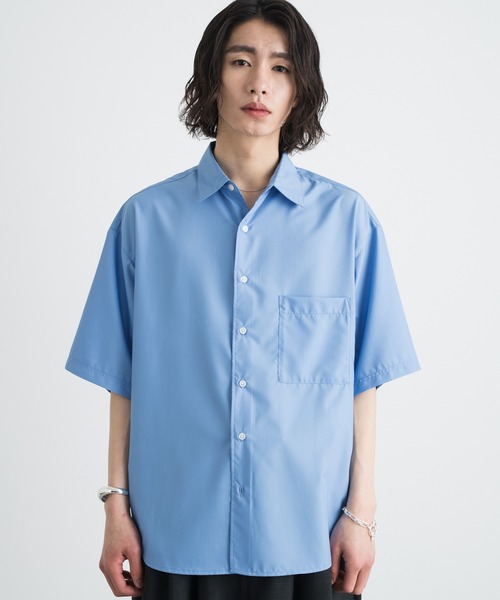 SINSS(シンス)の「Wide silhouette HS shirt / ワイドシルエットHSシャツ(シャツ/ブラウス・メンズ・ネイビー/サックスブルー/ライトグレー/ホワイト/ブラック/ロイヤルブルー/チャコールグレー・SMALL/MEDIUM/LARGE/X-SMALL)」の9枚目の写真