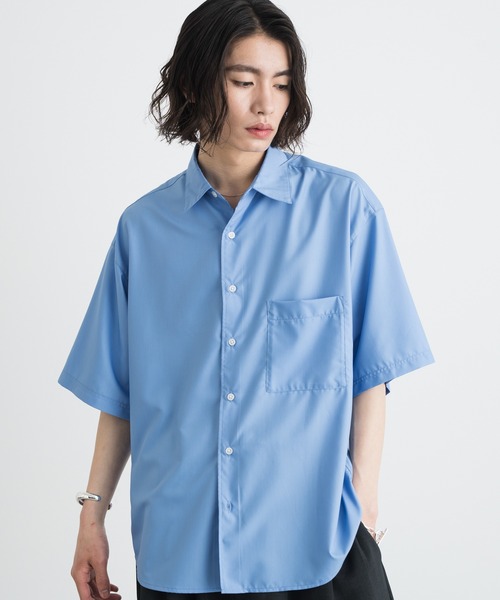 SINSS(シンス)の「Wide silhouette HS shirt / ワイドシルエットHSシャツ(シャツ/ブラウス・メンズ・ネイビー/サックスブルー/ライトグレー/ホワイト/ブラック/ロイヤルブルー/チャコールグレー・SMALL/MEDIUM/LARGE/X-SMALL)」の11枚目の写真