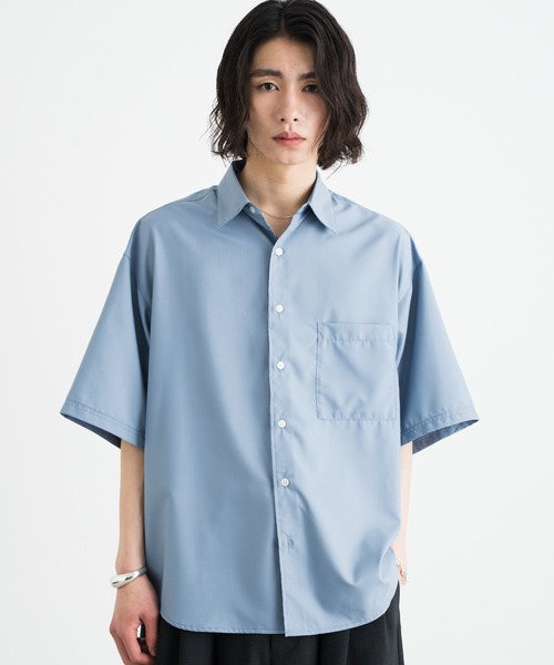 SINSS(シンス)の「Wide silhouette HS shirt / ワイドシルエットHSシャツ(シャツ/ブラウス・メンズ・ネイビー/サックスブルー/ライトグレー/ホワイト/ブラック/ロイヤルブルー/チャコールグレー・SMALL/MEDIUM/LARGE/X-SMALL)」の16枚目の写真