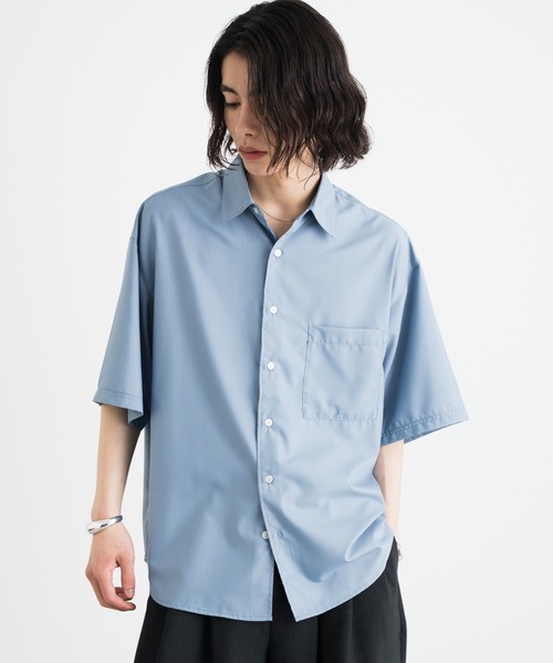 SINSS(シンス)の「Wide silhouette HS shirt / ワイドシルエットHSシャツ(シャツ/ブラウス・メンズ・ネイビー/サックスブルー/ライトグレー/ホワイト/ブラック/ロイヤルブルー/チャコールグレー・SMALL/MEDIUM/LARGE/X-SMALL)」の17枚目の写真