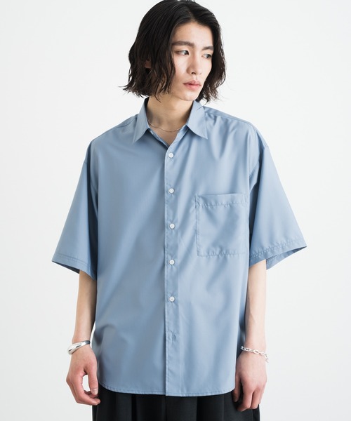 SINSS(シンス)の「Wide silhouette HS shirt / ワイドシルエットHSシャツ(シャツ/ブラウス・メンズ・ネイビー/サックスブルー/ライトグレー/ホワイト/ブラック/ロイヤルブルー/チャコールグレー・SMALL/MEDIUM/LARGE/X-SMALL)」の19枚目の写真