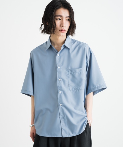 SINSS(シンス)の「Wide silhouette HS shirt / ワイドシルエットHSシャツ(シャツ/ブラウス・メンズ・ネイビー/サックスブルー/ライトグレー/ホワイト/ブラック/ロイヤルブルー/チャコールグレー・SMALL/MEDIUM/LARGE/X-SMALL)」の20枚目の写真
