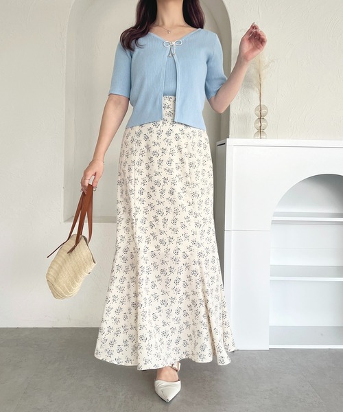 apres jour（アプレジュール）の「ビジューリボンリブアンサンブル【ZOZOTOWN限定アイテム】（アンサンブル・レディース・ピンク/ブラック/ライトブルー・X-LARGE/フリー）」の20枚目の写真