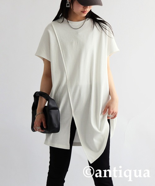 AGLINI 売れ筋商品|||アリーニ Tシャツ トップス レディース Tops White tシャツ サイドラインリボンシアートップス レディース
