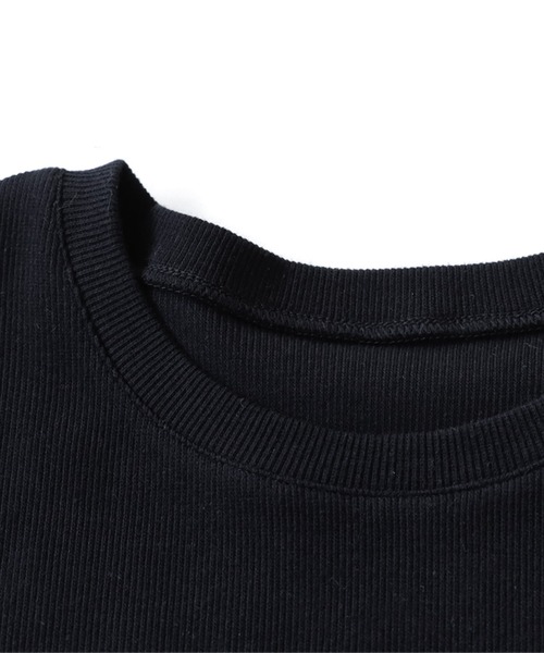 antiqua(アンティカ)の「スリットロングリブトップス(Tシャツ/カットソー・レディース・オフホワイト/ブラック・ONESIZE)」の20枚目の写真