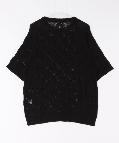 Revo.(レボ)の「Revo. 接触冷感 透かし編み SS サマーニット(Tシャツ/カットソー・メンズ・カーキ/ブラック/ホワイト・2/1)」の13枚目の写真