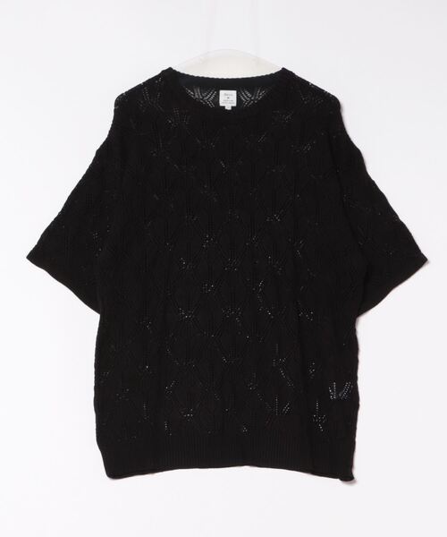 Revo.(レボ)の「Revo. 接触冷感 透かし編み SS サマーニット(Tシャツ/カットソー・メンズ・カーキ/ブラック/ホワイト・2/1)」の15枚目の写真