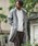 CAMBIO�i�J���r�I�j�́umj10046-Back Shaggy Cardboard Knit Buttonless Hooded Coat �R�[�g�i���̑��A�E�^�[�j�v�b�~�b�N�X�O���[