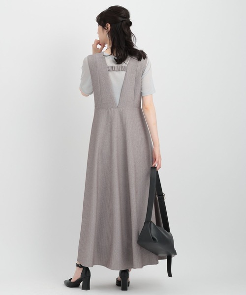 Andemiu(アンデミュウ)の「ヘリンボンフレアジャンスカ136062(ジャンパースカート・レディース・グレー/ブラック・FREE)」の6枚目の写真