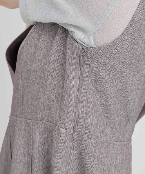 Andemiu(アンデミュウ)の「ヘリンボンフレアジャンスカ136062(ジャンパースカート・レディース・グレー/ブラック・FREE)」の13枚目の写真