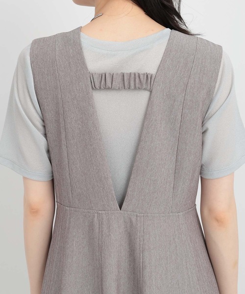 Andemiu(アンデミュウ)の「ヘリンボンフレアジャンスカ136062(ジャンパースカート・レディース・グレー/ブラック・FREE)」の11枚目の写真