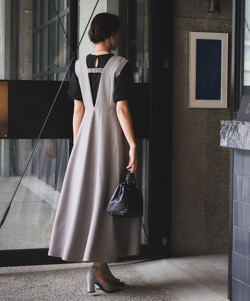 Andemiu(アンデミュウ)の「ヘリンボンフレアジャンスカ136062(ジャンパースカート・レディース・グレー/ブラック・FREE)」の18枚目の写真