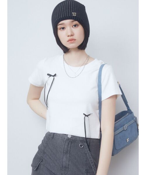 EMODA（エモダ）の「ボックスEマークビーニー（ニットキャップ/ビーニー・レディース・ブラック/グレー・FREE）」の10枚目の写真