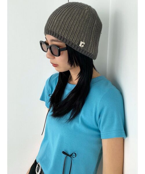 EMODA（エモダ）の「ボックスEマークビーニー（ニットキャップ/ビーニー・レディース・ブラック/グレー・FREE）」の21枚目の写真
