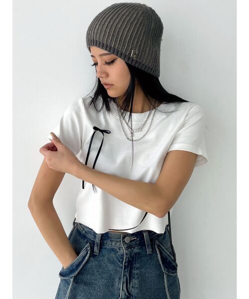 EMODA（エモダ）の「ボックスEマークビーニー（ニットキャップ/ビーニー・レディース・ブラック/グレー・FREE）」の14枚目の写真