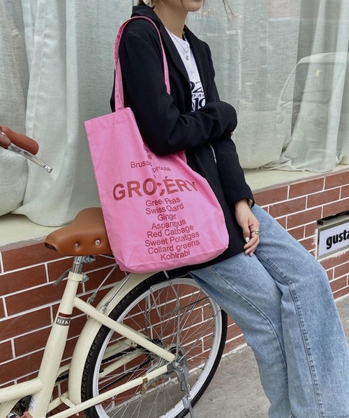 TONE SELECT GOODS(トーンセレクトグッズ)の「Liaa/ロゴ トートバッグ A18376(トートバッグ・レディース・イエロー/ブラウン/ピンク・FREE)」の9枚目の写真