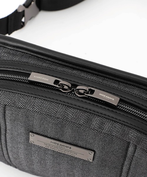 HIDEAWAYS NICOLE（ハイダウェイニコル）の「クロスボディバッグ（ボディバッグ/ウエストポーチ・メンズ・ブラック/グレー・FREE）」の5枚目の写真