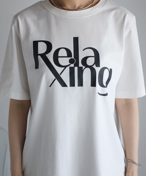 激レア Gabber Eleganza NEVER SLEEP Tシャツ 美品 セール】RelaxingロゴTシャツ（Tシャツ/カットソー）｜＆HALF