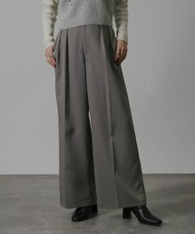 ハイウエストセンタープレスワイドパンツ スラックス