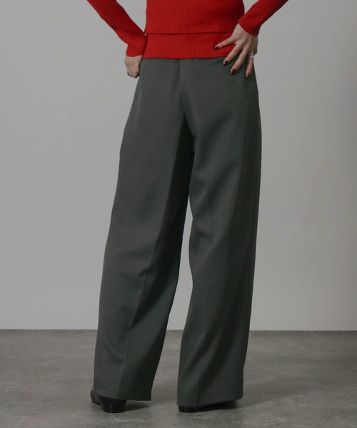 Social GIRL（ソーシャルガール）の「ハイウエストセンタープレスワイドパンツ スラックス（スラックス・レディース・ブルーグレー/グレー/アイボリー/ブラック/チャコール/モカ・L/M）」の21枚目の写真