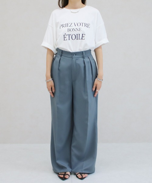 Social GIRL（ソーシャルガール）の「ハイウエストセンタープレスワイドパンツ スラックス（スラックス・レディース・ブルーグレー/グレー/アイボリー/ブラック/チャコール/モカ・L/M）」の11枚目の写真