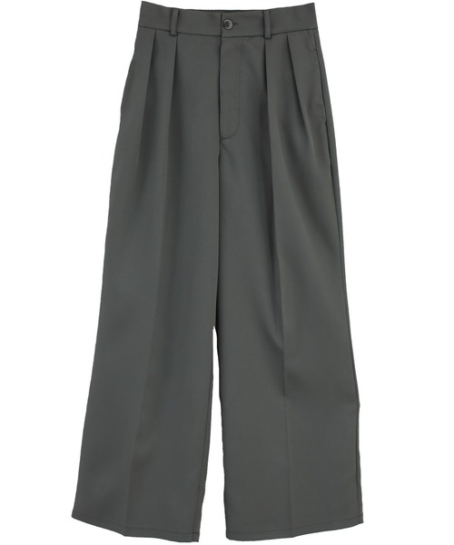 Social GIRL（ソーシャルガール）の「ハイウエストセンタープレスワイドパンツ スラックス（スラックス・レディース・ブルーグレー/グレー/アイボリー/ブラック/チャコール/モカ・L/M）」の16枚目の写真