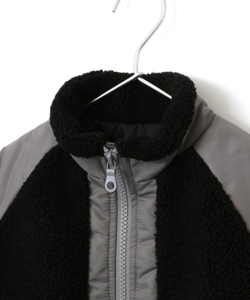 MAKE YOUR DAY（メイクユアデイ）の「ボアナイロン切替ジャケット■80～140cm（その他アウター・キッズ・グレー/カーキ・80/90/100/110/120/130/140）」の14枚目の写真