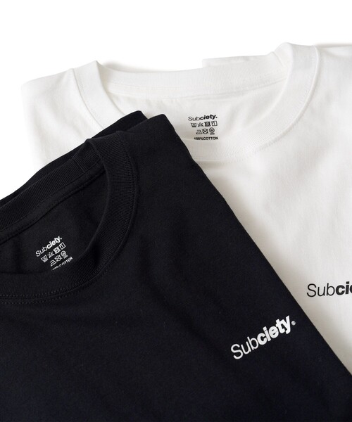Subciety(サブサエティ)の「2PACK TEE(Tシャツ/カットソー・メンズ・ホワイト×ブラック/ブラック×ブラック/ホワイト×ホワイト・SMALL/MEDIUM/LARGE/X-LARGE/XX-LARGE)」の14枚目の写真