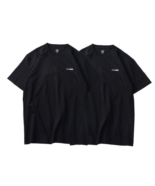 Subciety（サブサエティ）の「2PACK TEE（Tシャツ/カットソー・メンズ・ホワイト×ブラック/ブラック×ブラック/ホワイト×ホワイト・SMALL/MEDIUM/LARGE/X-LARGE/XX-LARGE）」の3枚目の写真