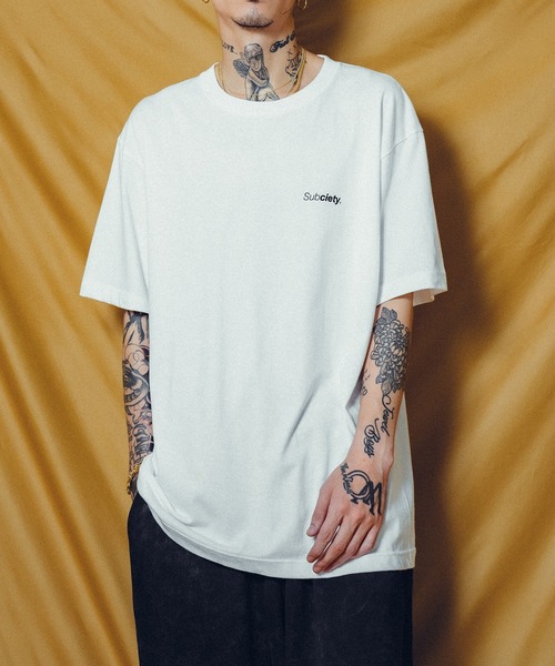 Subciety（サブサエティ）の「2PACK TEE（Tシャツ/カットソー・メンズ・ホワイト×ブラック・SMALL/MEDIUM/LARGE/X-LARGE/XX-LARGE）」の5枚目の写真