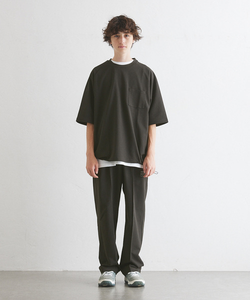 417 EDIFICE(フォーワンセブンエディフィス)の「”PERFECTECH” カノコ Tシャツ(Tシャツ/カットソー・メンズ・ライトグレー/チャコールグレー/ネイビー・LARGE/MEDIUM/SMALL)」の5枚目の写真