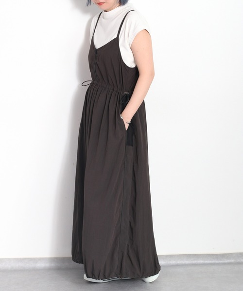 【セットアイテム】モックネックTee＆ラインメッシュジャンプスカート（ワンピース）｜cepo（セポ）