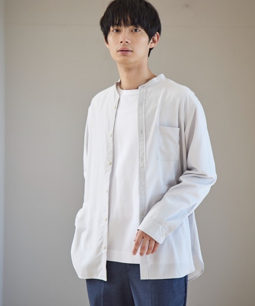 セール】サラサマバンドカラーシャツ/116330（シャツ/ブラウス