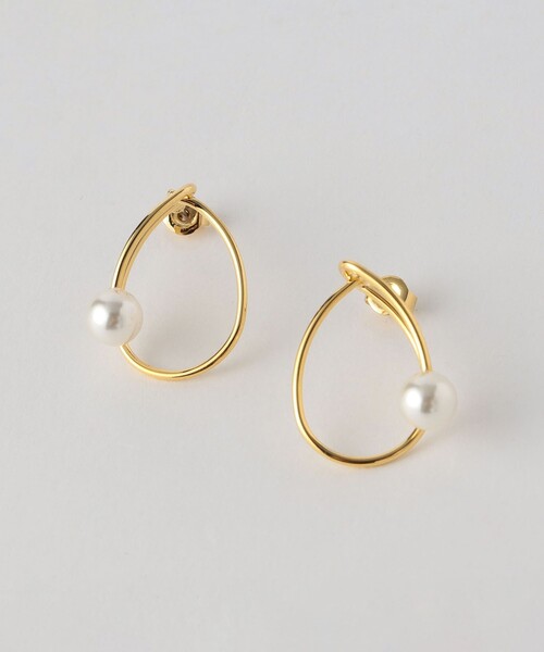 green label relaxing（グリーンレーベルリラクシング）の「シズクフレーム&FKPL ピアス（ピアス（両耳用）・レディース・ゴールド/シルバー・FREE）」の2枚目の写真