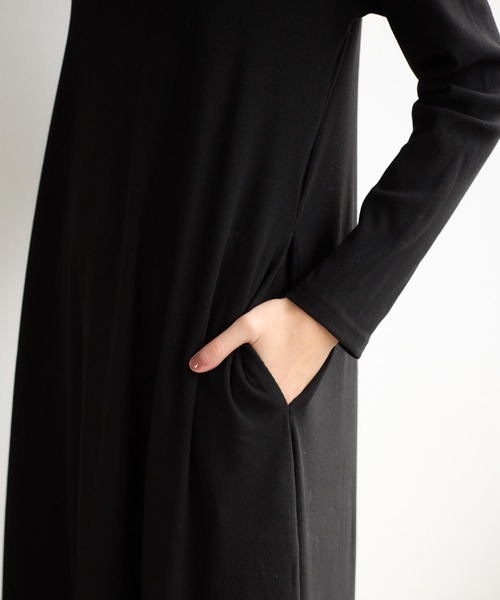 Formeque(フォルミーク)の「フレアリブワンピース(ワンピース・レディース・ブラック/オリーブ・FREE)」の10枚目の写真