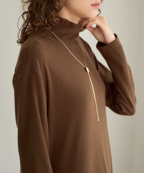 Formeque(フォルミーク)の「フレアリブワンピース(ワンピース・レディース・ブラック/オリーブ・FREE)」の6枚目の写真