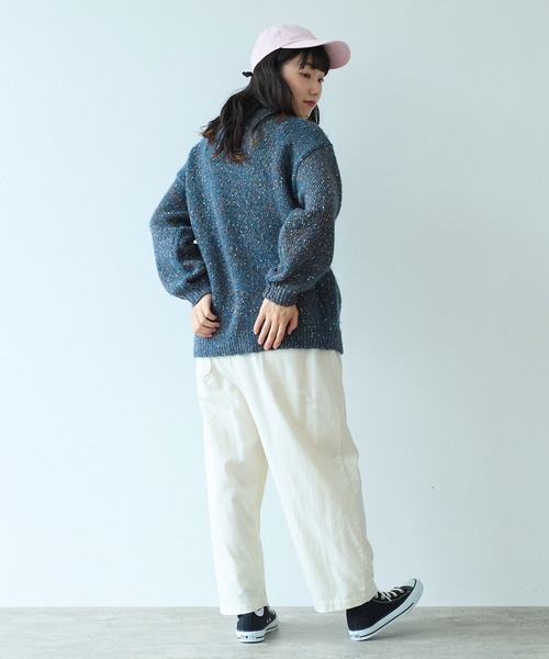 bulle de savon(ビュルデサボン)の「Melange yarn ハイネックプルオーバー(ニット/セーター・レディース・ライム/ブルー/ピンク・FREE)」の5枚目の写真