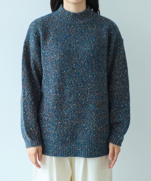 bulle de savon(ビュルデサボン)の「Melange yarn ハイネックプルオーバー(ニット/セーター・レディース・ライム/ブルー/ピンク・FREE)」の10枚目の写真