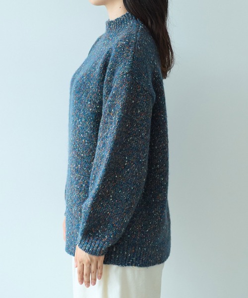 bulle de savon(ビュルデサボン)の「Melange yarn ハイネックプルオーバー(ニット/セーター・レディース・ライム/ブルー/ピンク・FREE)」の11枚目の写真