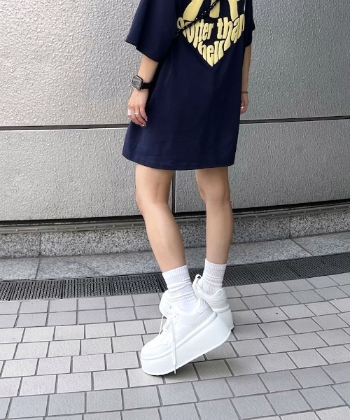 R&E（アールアンドイー）の「【R&E】プレートポイント厚底LOWカットスニーカー（スニーカー・レディース・ブラック/ホワイト/ベージュ・S/M/L/LL）」の15枚目の写真