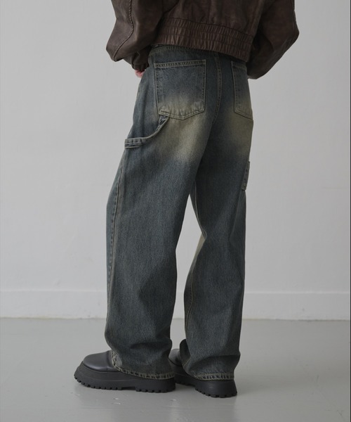 UNE MANSION（ユヌマンション）の「【XS-Lサイズ展開】 【ユニーク両サイドポケットループフック】ビンテージウォッシングユニークポケットループフックストレートデニムパンツ（デニムパンツ・レディース・ブラック/ブルー・X-SMALL/SMALL/MEDIUM/LARGE）」の11枚目の写真