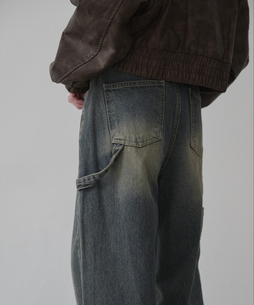 UNE MANSION（ユヌマンション）の「【XS-Lサイズ展開】 【ユニーク両サイドポケットループフック】ビンテージウォッシングユニークポケットループフックストレートデニムパンツ（デニムパンツ・レディース・ブラック/ブルー・X-SMALL/SMALL/MEDIUM/LARGE）」の12枚目の写真
