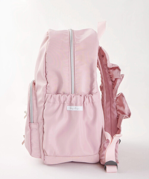 フリルショルダーリボン付き無地ケーキ柄リュック(M~L)（バックパック  